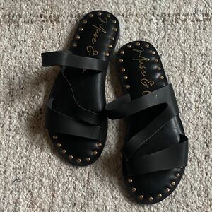 **NEW Muse & Co Black Studded Sandals
